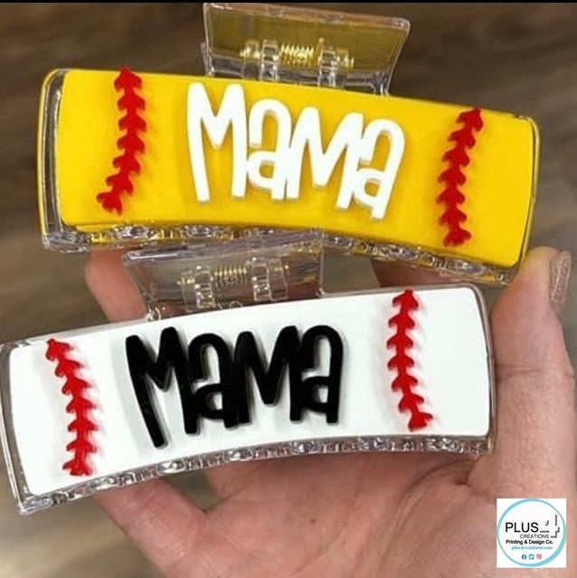 Baseball/Softball MAMA hair clips